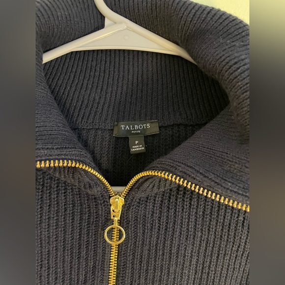 NWT Talbots Petite zip sweater - Picture 2 of 3